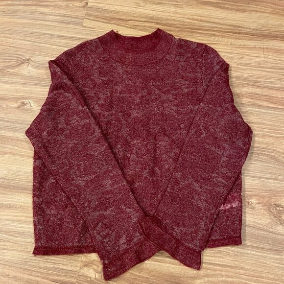 Burgundy burnout sweater - Picture 1 of 3